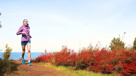 Trail runner fueled by Long Run Coffee